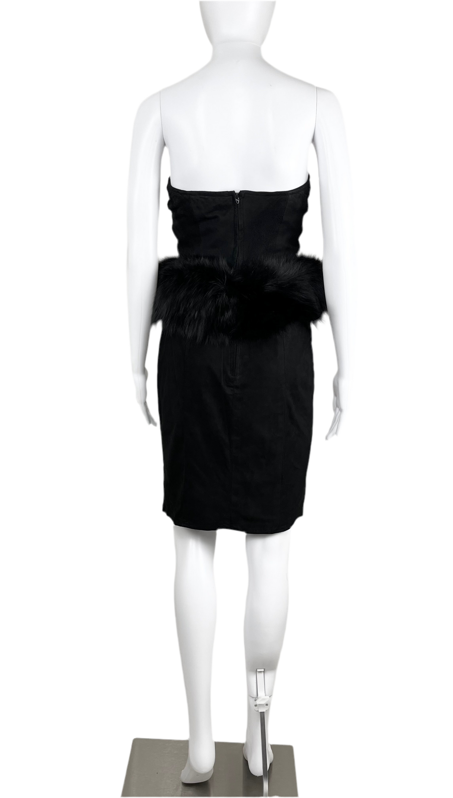 1980’s Suede & Fox Fur Dress