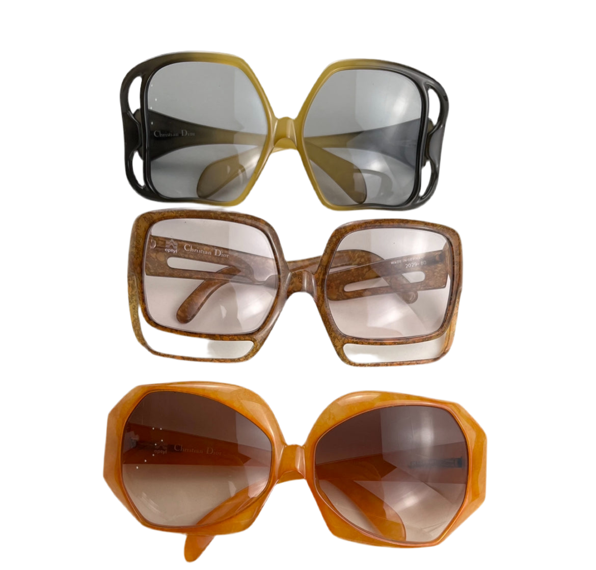 Dior Vintage Sunglasses Optyl Austria★ 1970's Christian Dior Optyl Marble Sunglasses – Cécile Archive