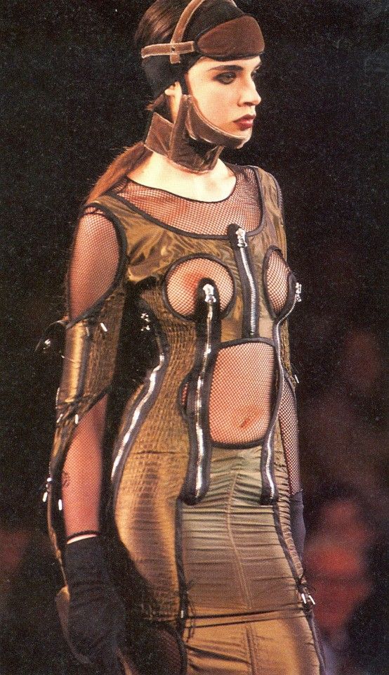 Jean Paul Gaultier Fall / Winter 1989 Pinstripe Zipper Jacket