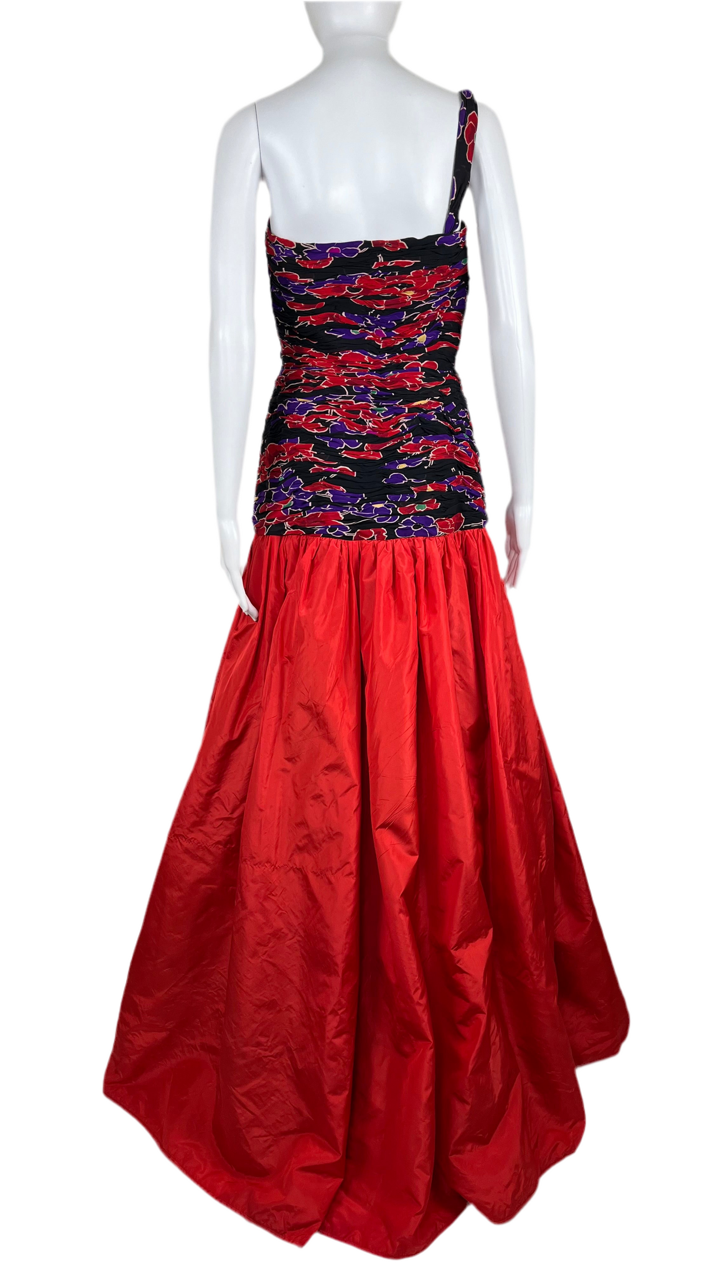 1980’s Valentino Boutique Silk Floral Gown Set