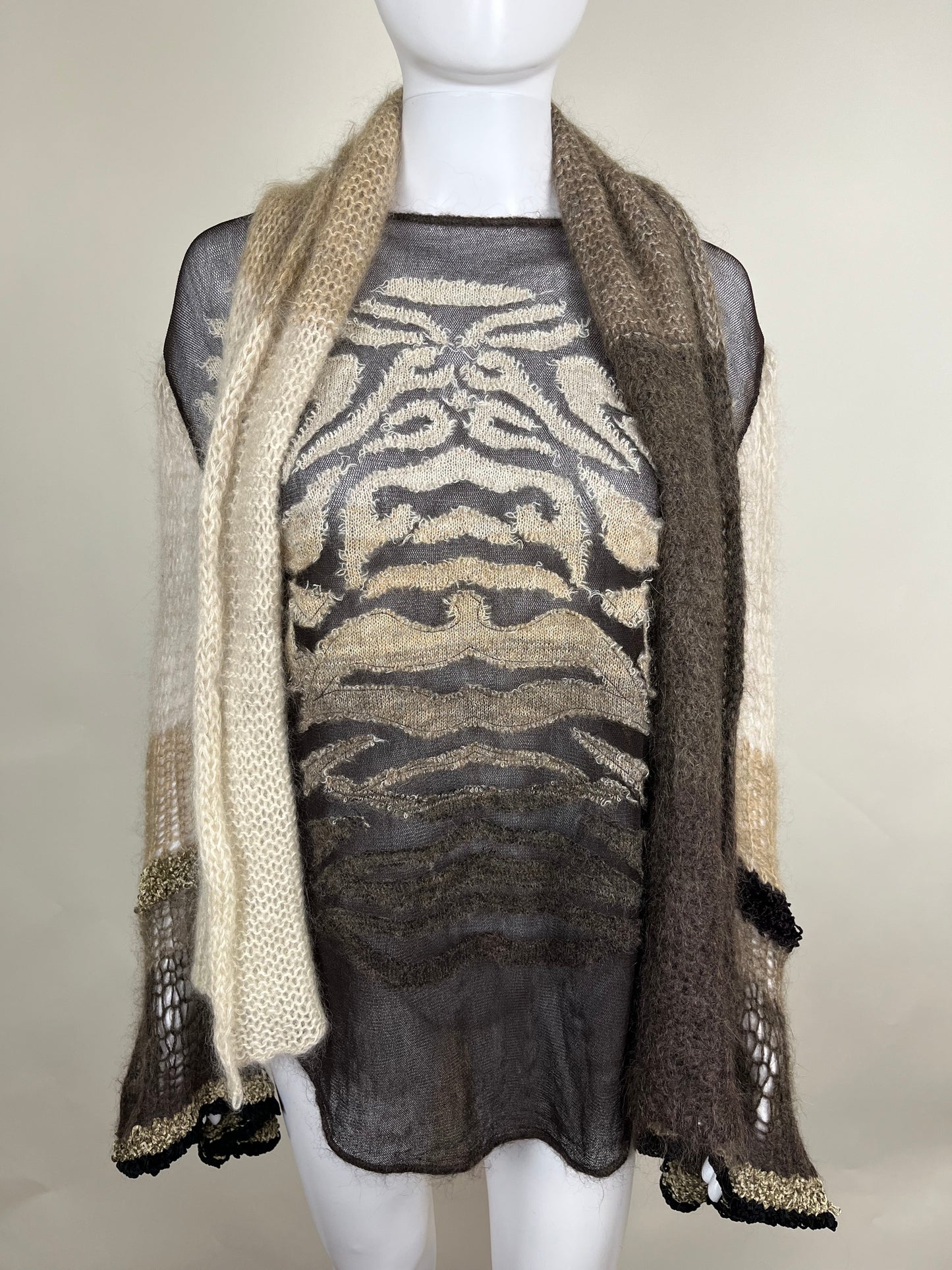 Jean Paul Gaultier Fall / Winter 2007 Ombré Scarf Sweater