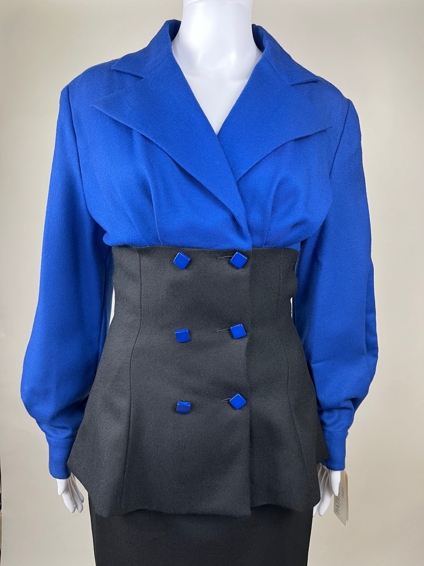 Patrick Kelly Fall / Winter 1989 Color Blocked Skirt Suit