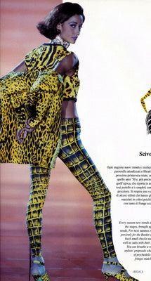 Gianni Versace Couture Spring / Summer 1992 reptile print leggings