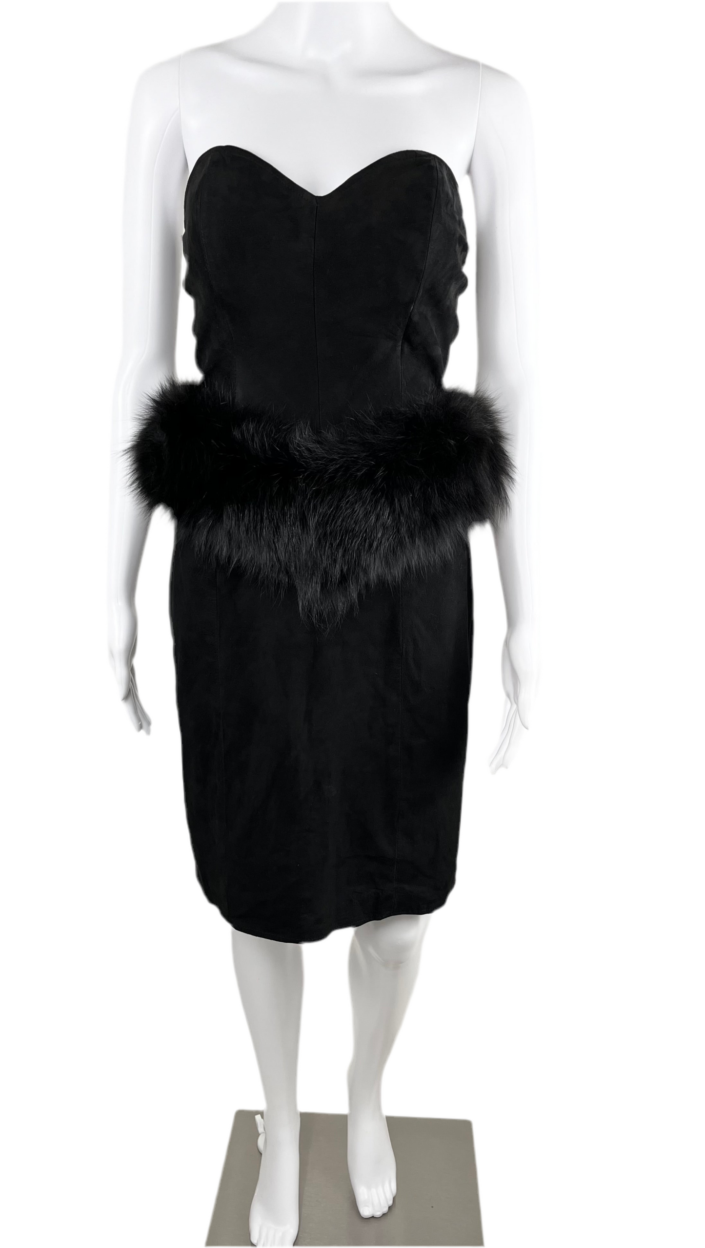 1980’s Suede & Fox Fur Dress