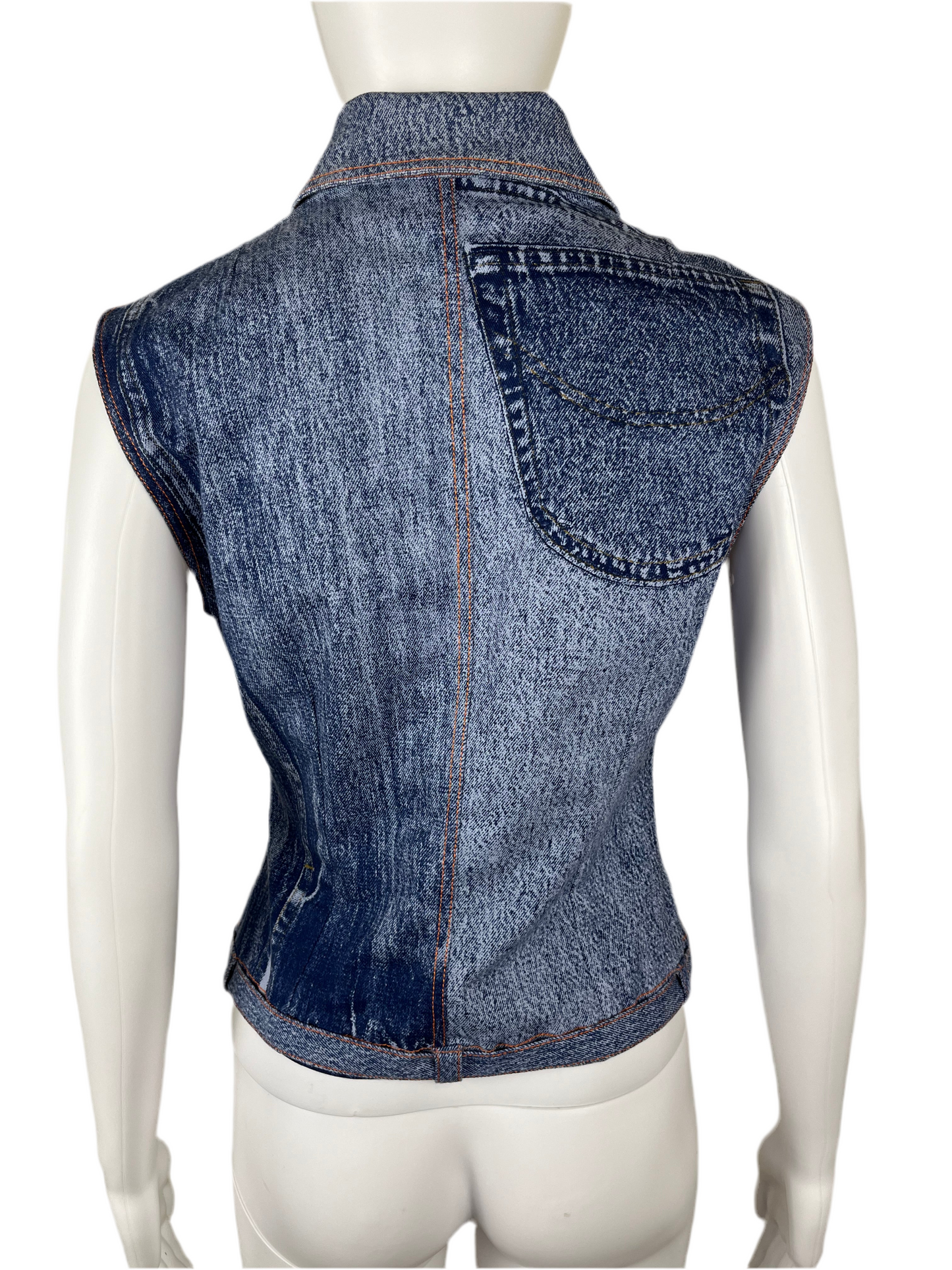 Christian Dior Spring / Summer 2000 Denim Print Vest