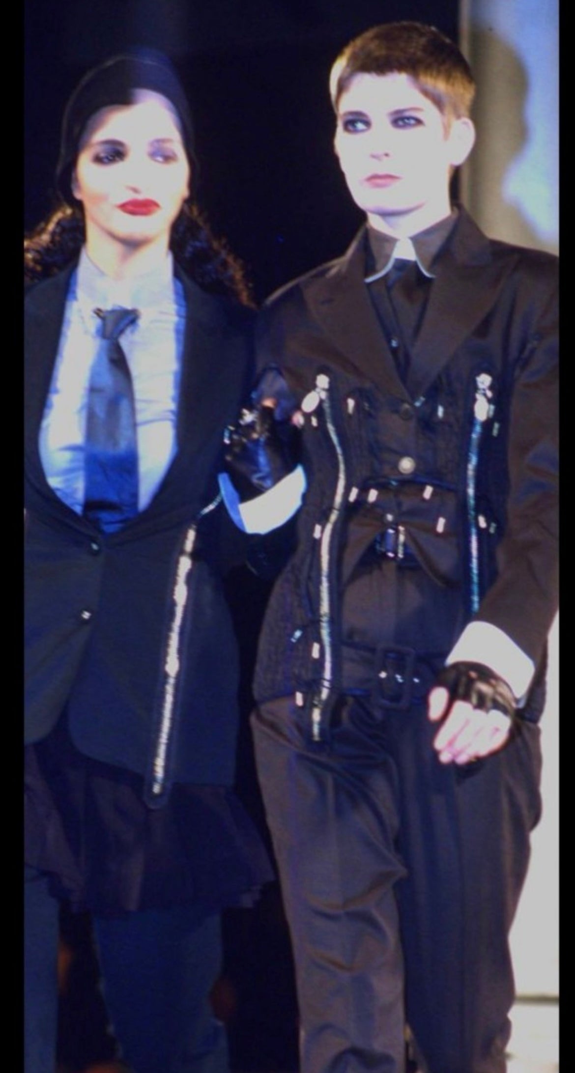Jean Paul Gaultier Fall / Winter 1989 Pinstripe Zipper Jacket
