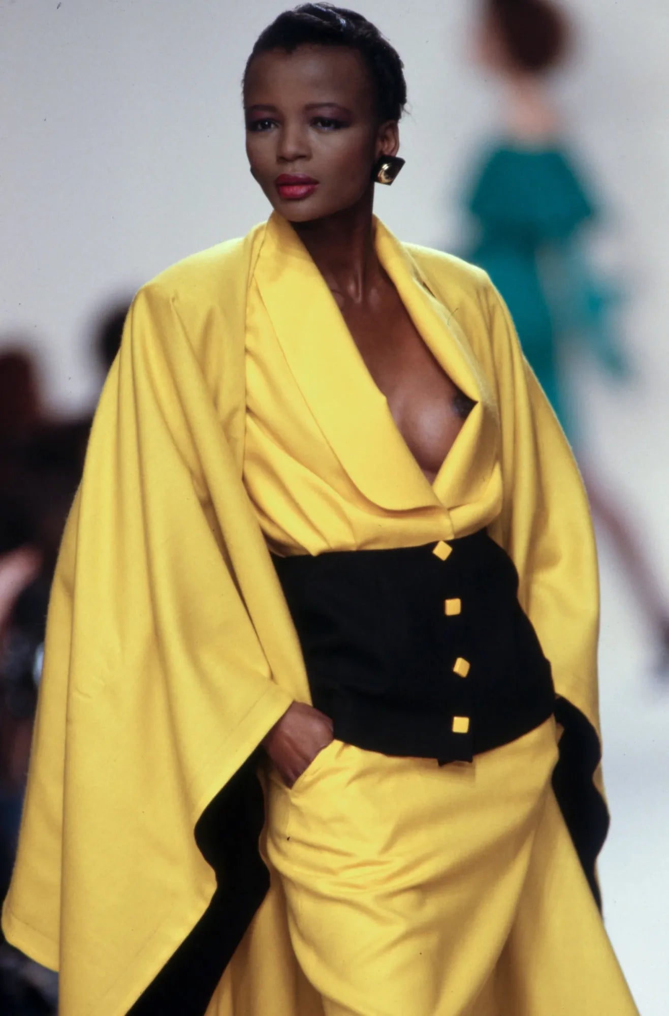 Patrick Kelly Fall / Winter 1989 Color Blocked Skirt Suit