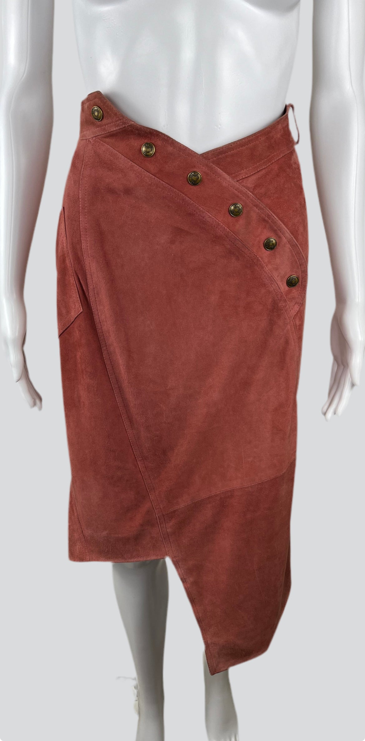 Christian Dior Spring / Summer 2000 Asymmetric Suede Skirt