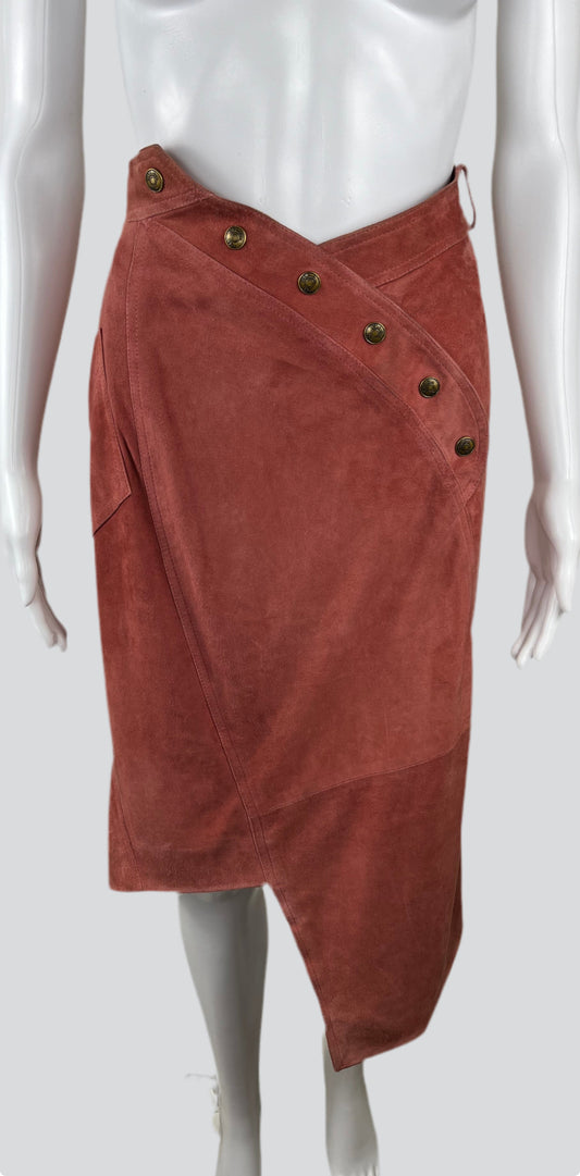 Christian Dior Spring / Summer 2000 Asymmetric Suede Skirt