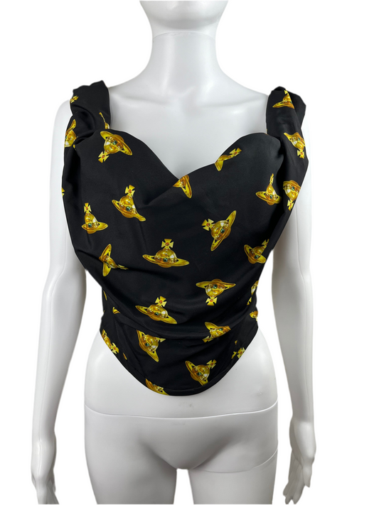 Vivienne Westwood Orb Print Sunday Corset Top