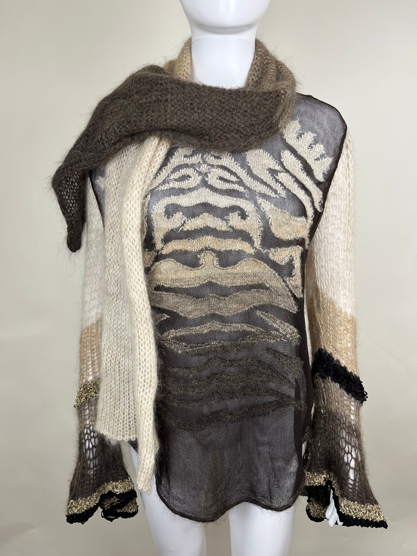 Jean Paul Gaultier Fall / Winter 2007 Ombré Scarf Sweater