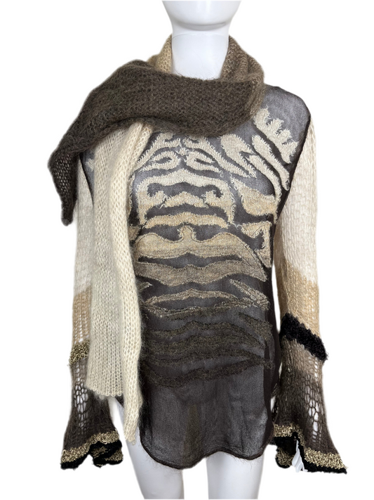 Jean Paul Gaultier Fall / Winter 2007 Ombré Scarf Sweater