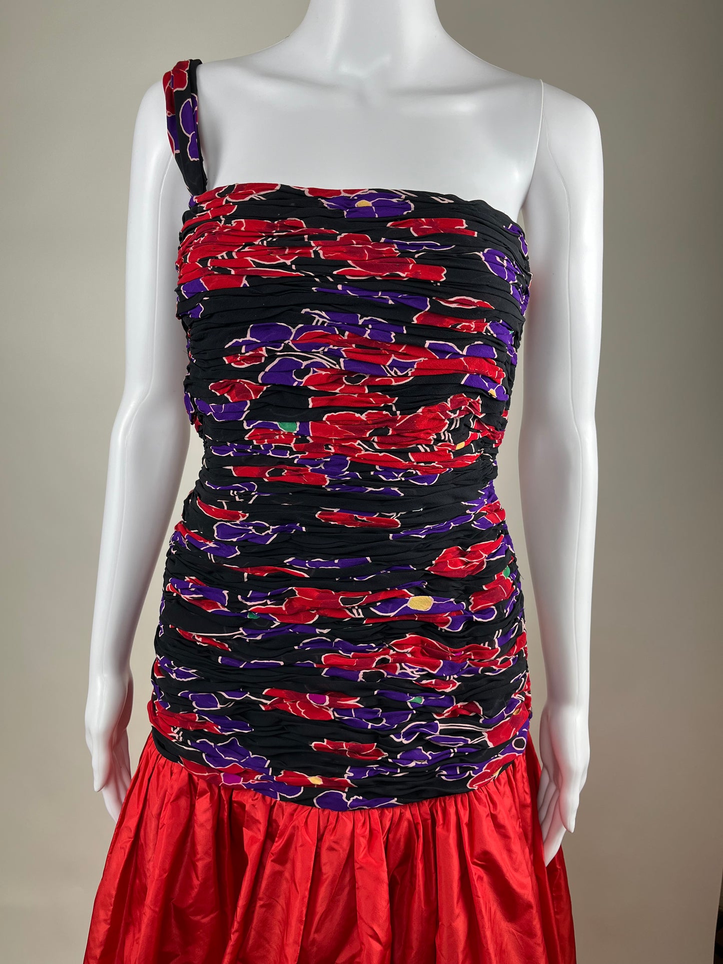 1980’s Valentino Boutique Silk Floral Gown Set