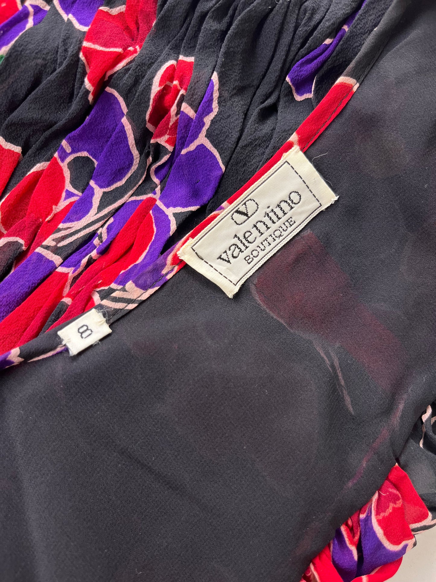 1980’s Valentino Boutique Silk Floral Gown Set