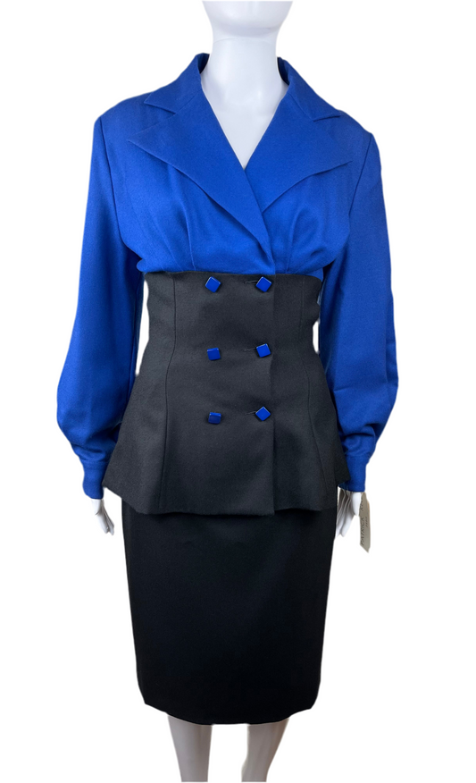 Patrick Kelly Fall / Winter 1989 Color Blocked Skirt Suit