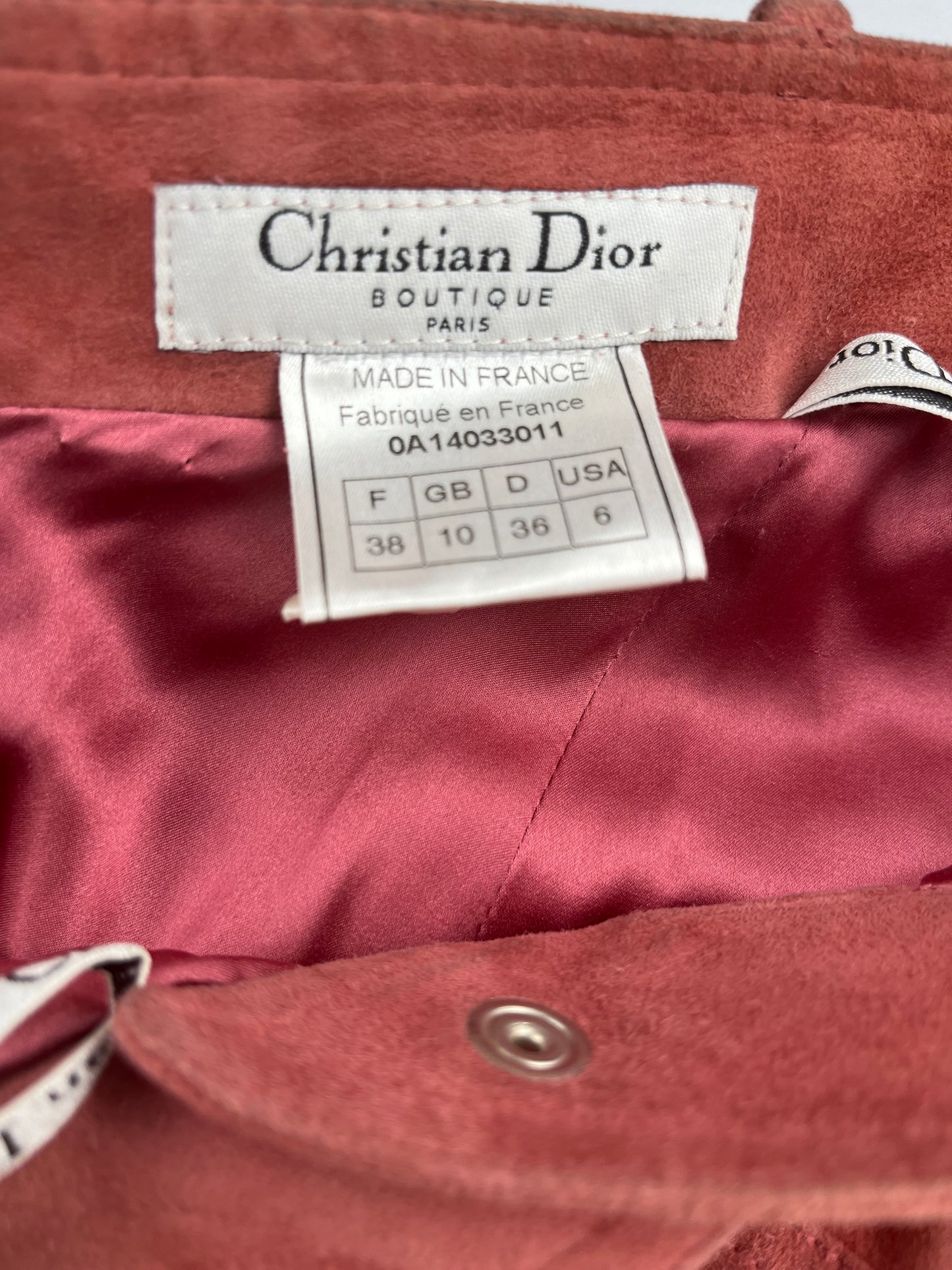 Christian Dior Spring / Summer 2000 Asymmetric Suede Skirt