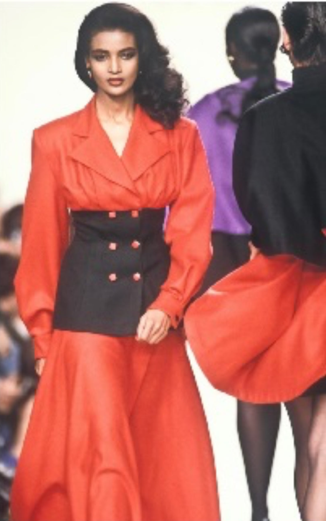 Patrick Kelly Fall / Winter 1989 Color Blocked Skirt Suit