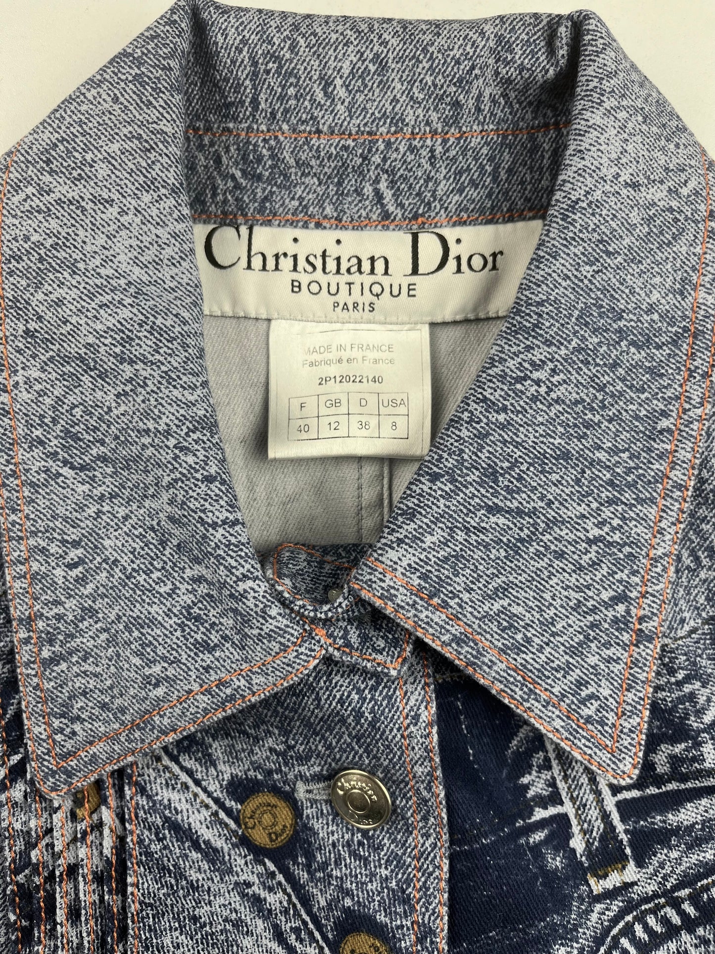 Christian Dior Spring / Summer 2000 Denim Print Vest