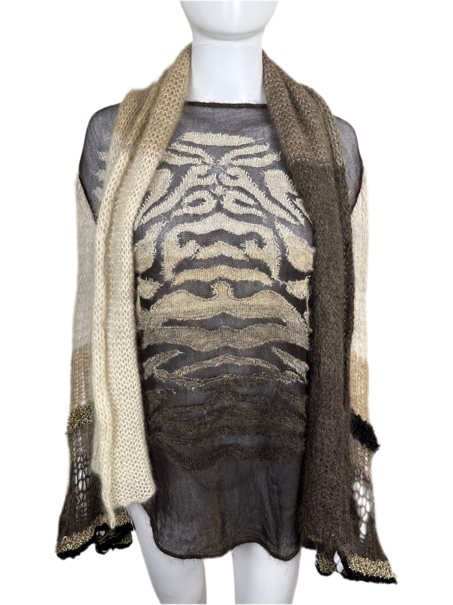Jean Paul Gaultier Fall / Winter 2007 Ombré Scarf Sweater