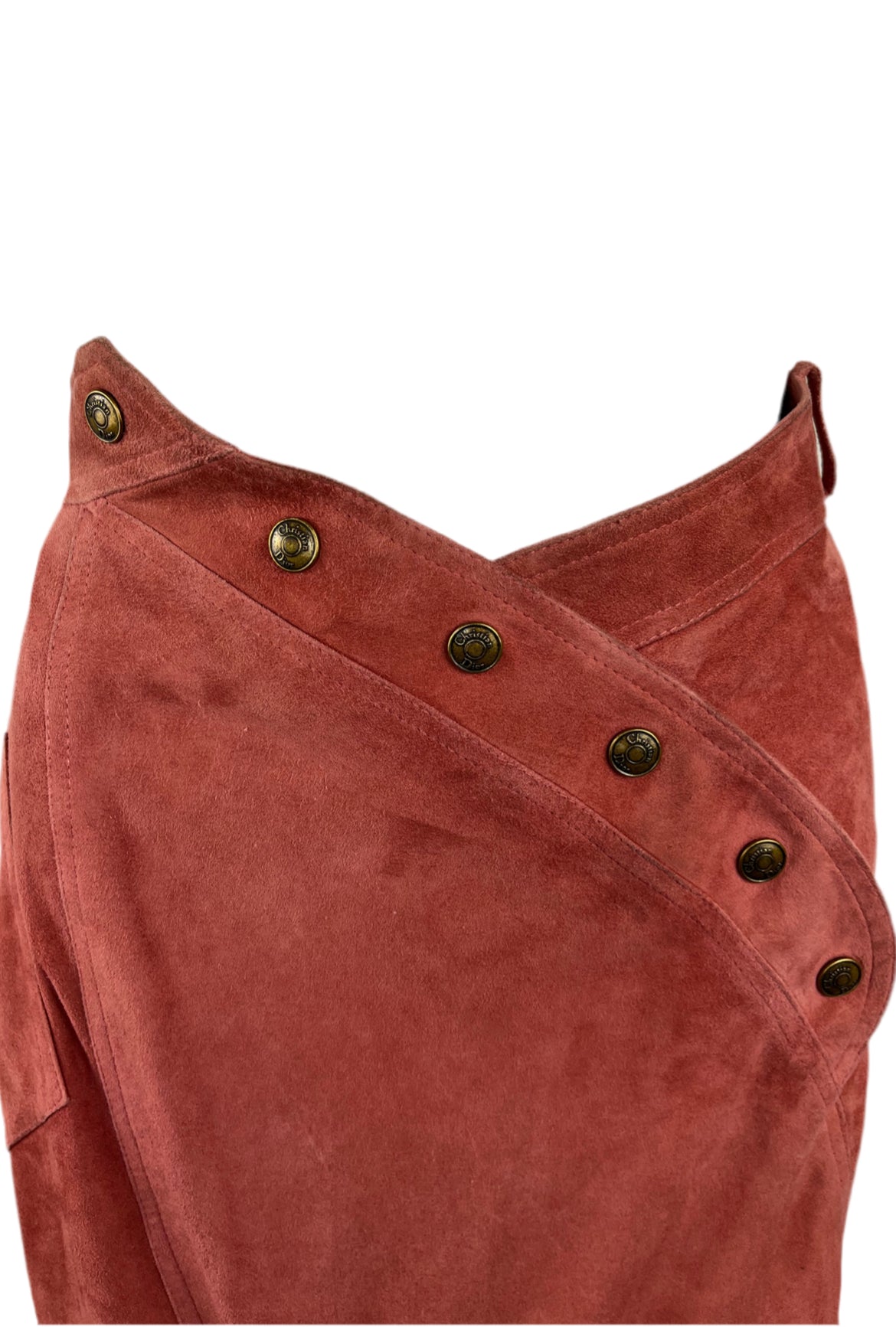 Christian Dior Spring / Summer 2000 Asymmetric Suede Skirt